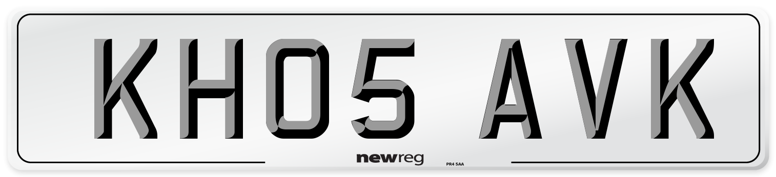 KH05 AVK Number Plate from New Reg
